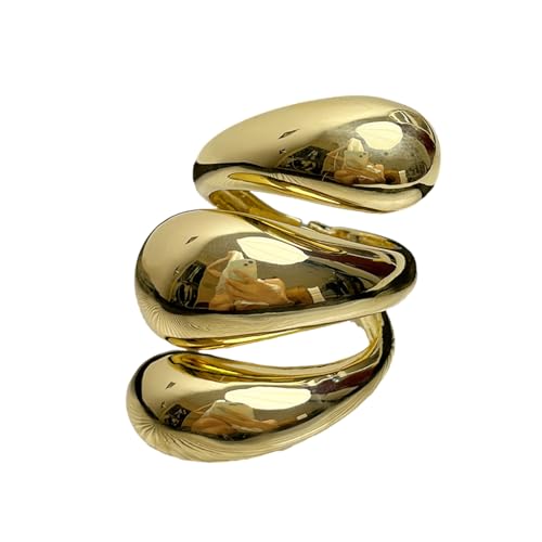 Chevnzev Trendige Unregelmäßige Armreifen Geometrische Breite Manschettenarmbänder Übertriebenes Armband Geeignet Für Paare Und Partyanschlüsse Manschettenarmarm Belegen von Chevnzev