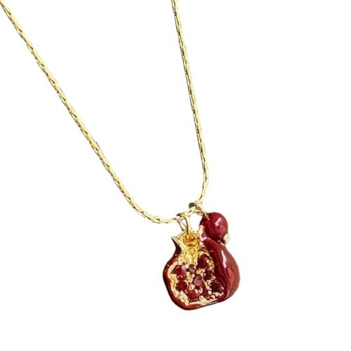 Chevnzev Trendy Granatapfel Halskette Schmuck Auffällige Granatapfel Halskette Für Moderne Frauen Die Markante Stile Für Abendparty Schmuck Suchen Chevnzev Trendy Granatapfel Halskette Schmuck Auffällige Granatapfel Halskette Für Moderne Frauen Die Markante Stile Für Abendparty Schmuck Suchen von Chevnzev