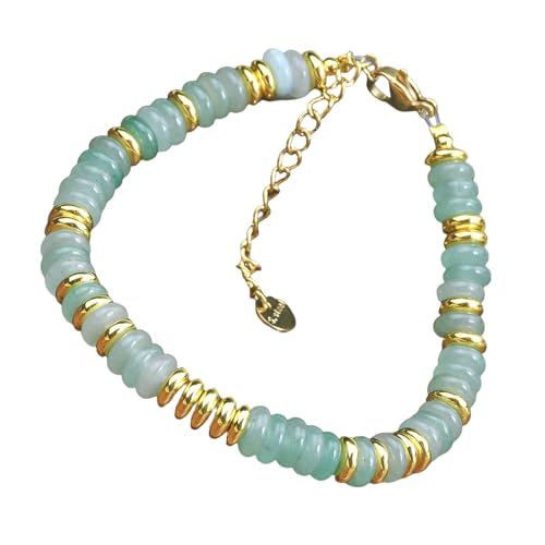 Chevnzev Trendy Handgefertigtes Armband Bunte Natursteinperlen Handchain Mit Edelstahlverschluss Wasserdicht von Chevnzev