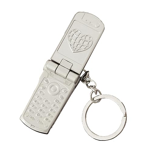 Chevnzev Und Drehen Keychain Kreatives Telefonisch Geformtes Anhänger Charme Keyring Bagschlüssel Hängende Ornamentdekoration von Chevnzev