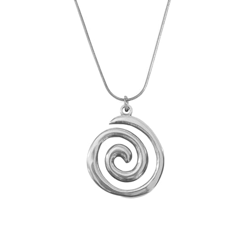Chevnzev Unisex Choker Halskette Handgefertigtes Wirbel Anhänger Heckchain Verstellbarer Runder Kreis Charme Schlüsselbeinkette Origination von Chevnzev