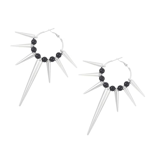 Dark Punk Inspirierte Vier Speichere Sternohrringe Komplizierte Gotische Nieten Reifen Ohrschnallen Accessoires Für Frauen Girls Punk Ohrschmuck von Chevnzev