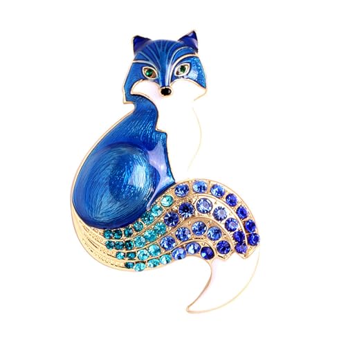Foxes Brosche Strasssteine ​​Charm Pin Abzeichen Schmuck Rucksack Dekoration Modezubehör Für Jacken Kleidung Legierung von Chevnzev