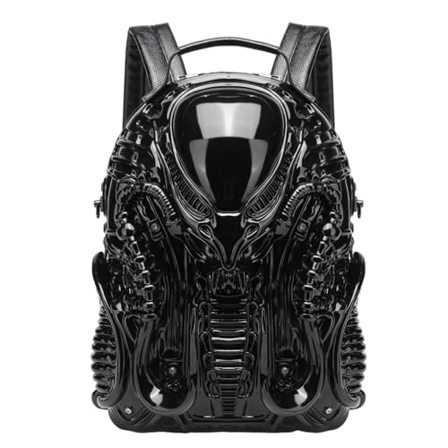 Chevnzev Frau Halloween Rucksack Coole Prädale Handtasche Mann Lässige Daypacks Xenomorph Form Neuheit Reise von Chevnzev