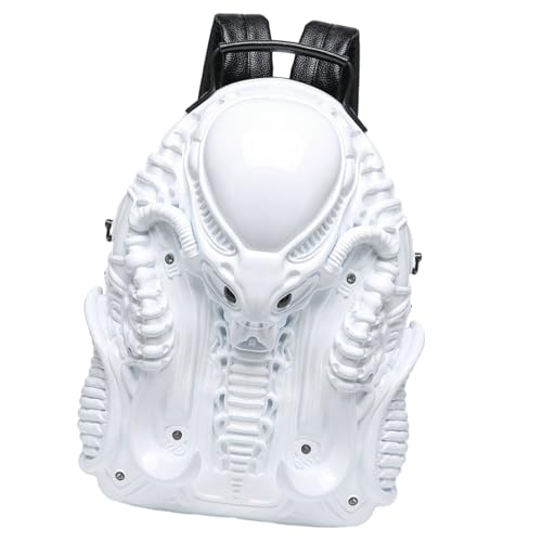 Chevnzev Frau Halloween Rucksack Coole Prädale Handtasche Mann Lässige Daypacks Xenomorph Form Neuheit Reise von Chevnzev
