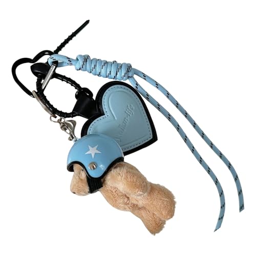 Heart Keying Creative Car Schlüsselkette Helm Bärer Schlüsselbeutel Charme Telefon Gewebt von Chevnzev