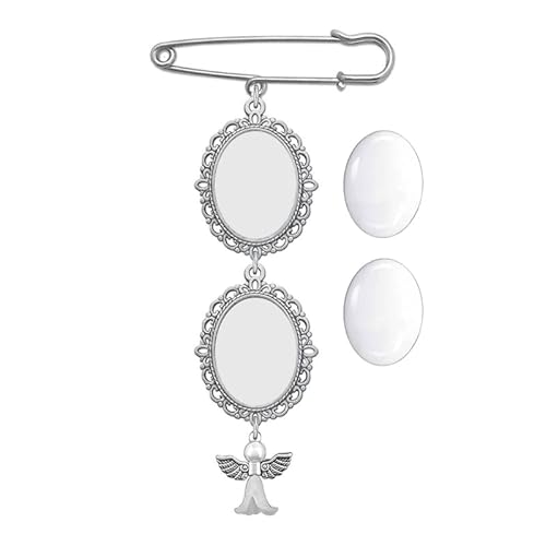 Hochzeitsstrauß Foto Charme Pin Brosche Machen Kit Lacy Rahmen Hochzeit Charme Oval Glass Cabochons Bilderrahmen Pin Foto von Chevnzev