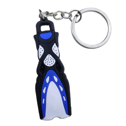 Leichte Ausrüstung Inspiriert Keychain Unterwasser Abenteuer Inspiriert Silikon Schlüsselbund Charme Mit Miniatur Tauch Flossen Ozeemthema Geschenk von Chevnzev