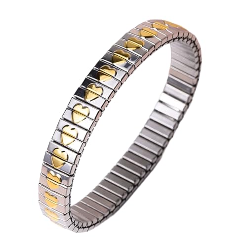 Luxuriöses Edelstahlarmband Stylish Elastic Verstellbarer Schmuck Edelstahl Handgelenk Kette Charm Elastizität von Chevnzev
