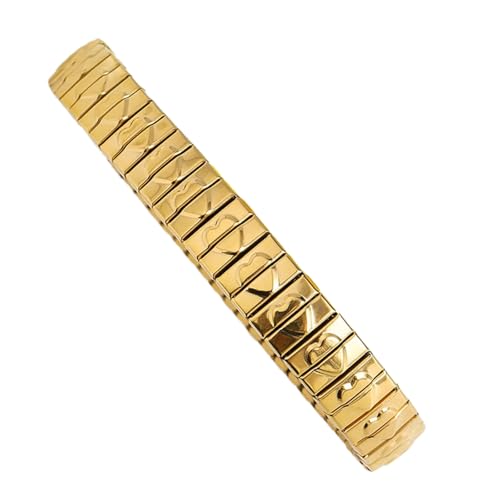 Luxuriöses Edelstahlarmband Stylish Elastic Verstellbarer Schmuck Edelstahl Handgelenk Kette Charm Elastizität von Chevnzev