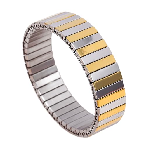 Luxuriöses Edelstahlarmband Stylish Elastic Verstellbarer Schmuck Edelstahl Handgelenk Kette Charm Elastizität von Chevnzev