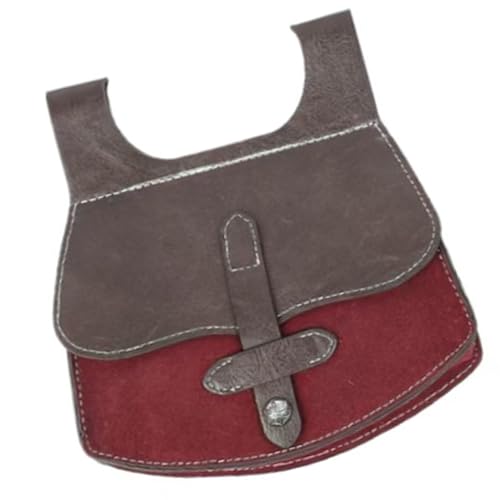 Chevnzev Mittelalterliche Kunstledergürtelbeutel Tragbarer Retro Renaissances Gürtelbeutelmünze Geldbeutel Für Larp Halloween Cosplay Ziehungen von Chevnzev