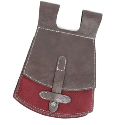 Chevnzev Mittelalterliche Kunstledergürtelbeutel Tragbarer Retro Renaissances Gürtelbeutelmünze Geldbeutel Für Larp Halloween Cosplay Ziehungen von Chevnzev