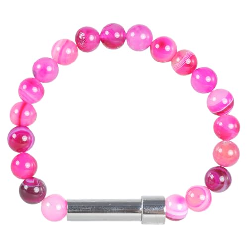 Modearmband Dekorative Handgelenk Kette Starker Elastischer Schnur 8mm Perlen Handgefertigtes Armreif Weihnachten Prom Geschenk Edelstahl Röhrchen Naturstein Handgelenk Armband Strong Elastic Cord Day von Chevnzev