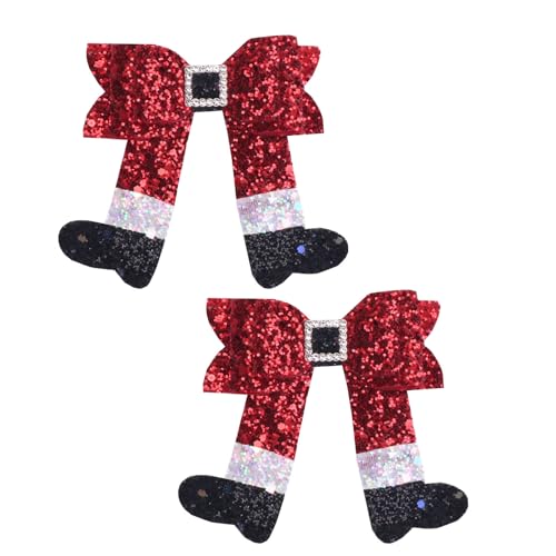 Packung Mit 2 Multifauntalen Stiefel Bowknot Haartaccessoire Hair Clip Weihnachten Bowknot Haarstück Für Alle Frisuren Geeignet von Chevnzev