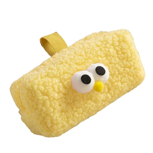 Plüsch Bleistift Gehäuse Großer Fach Furry Beutel Stift Organisatoren Tasche Reisen Make Up Für Studentische Frauen Mädchen von Chevnzev