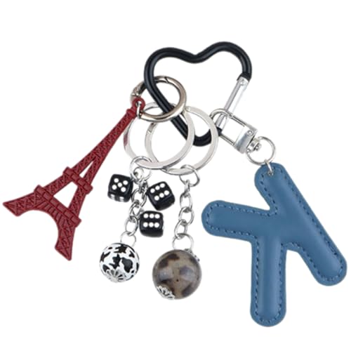 Schöner Buchstaben Schlüsselbund Ornamente Herzzucht Tasche Zauber Anhänger Dekorationen Kreativer Auto Herz Schlüsselbund Anhänger Modebriefbriefauto Keyrings Hängende Ornamente von Chevnzev