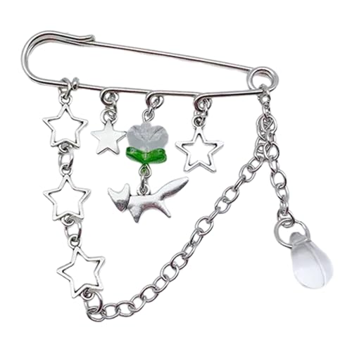 Stilvolle Kette Brosche Pin Star Pullover Schalklamme Kleidung Accessoire Schöne Revers Pin Legierung Geschenk Für Frauen Mädchen Pullover Schalklamme von Chevnzev