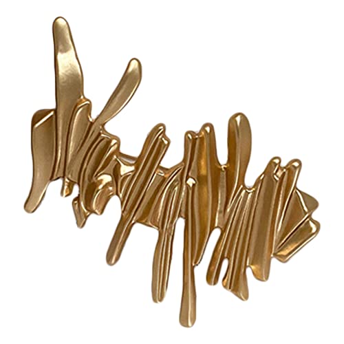 Chevnzev Unregelmäßige Metallbroschen Einfaches Design Nische Mode Retro Brosche Weibliche Atmosphäre Brosche Accessoires Legierung von Chevnzev
