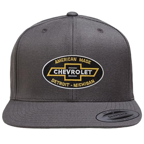 Chevrolet Offizielles Lizenzprodukt American Made Premium Snapback Cap (Dunkelgrau) von Chevrolet