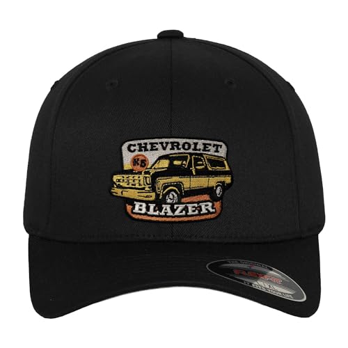 Chevrolet Offizielles Lizenzprodukt Blazer Patch Flexfit Baseball Cap (Schwarz), Large/X-Large von Chevrolet