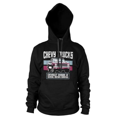Chevrolet Offizielles Lizenzprodukt Chevy Trucks - General Motors Kapuzenpullover (Schwarz), XXX-Large von Chevrolet