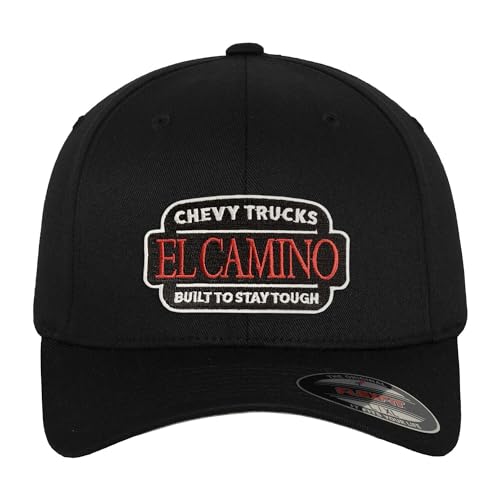 Chevrolet Offizielles Lizenzprodukt EL Camino Patch Flexfit Baseball Cap (Schwarz), Large/X-Large von Chevrolet