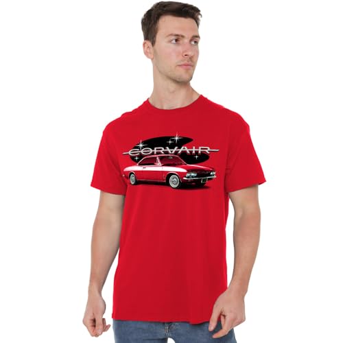 Chevy Unisex Chevrolet 65 Corvair Mona Spyda Coupe, Red T-Shirt, rot, M Chevy Unisex Chevrolet 65 Corvair Mona Spyda Coupe, Red T-Shirt, rot, M von Chevy