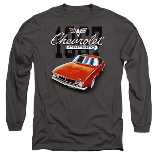 Chevy Unisex Chevrolet Classic Camaro Long Sleeve, Charcoal T-Shirt, anthrazit, S Chevy Unisex Chevrolet Classic Camaro Long Sleeve, Charcoal T-Shirt, anthrazit, S von Chevy