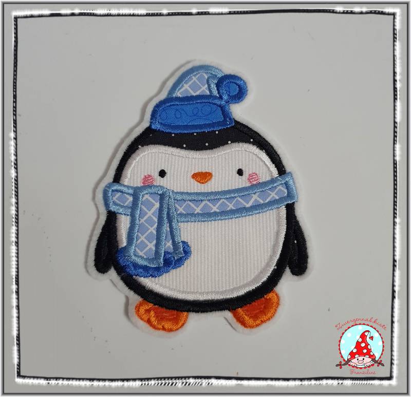 Aufnäher Pinguin Applikation Aufbügler Pingu Mit Schal Flicken von CheyennenShop