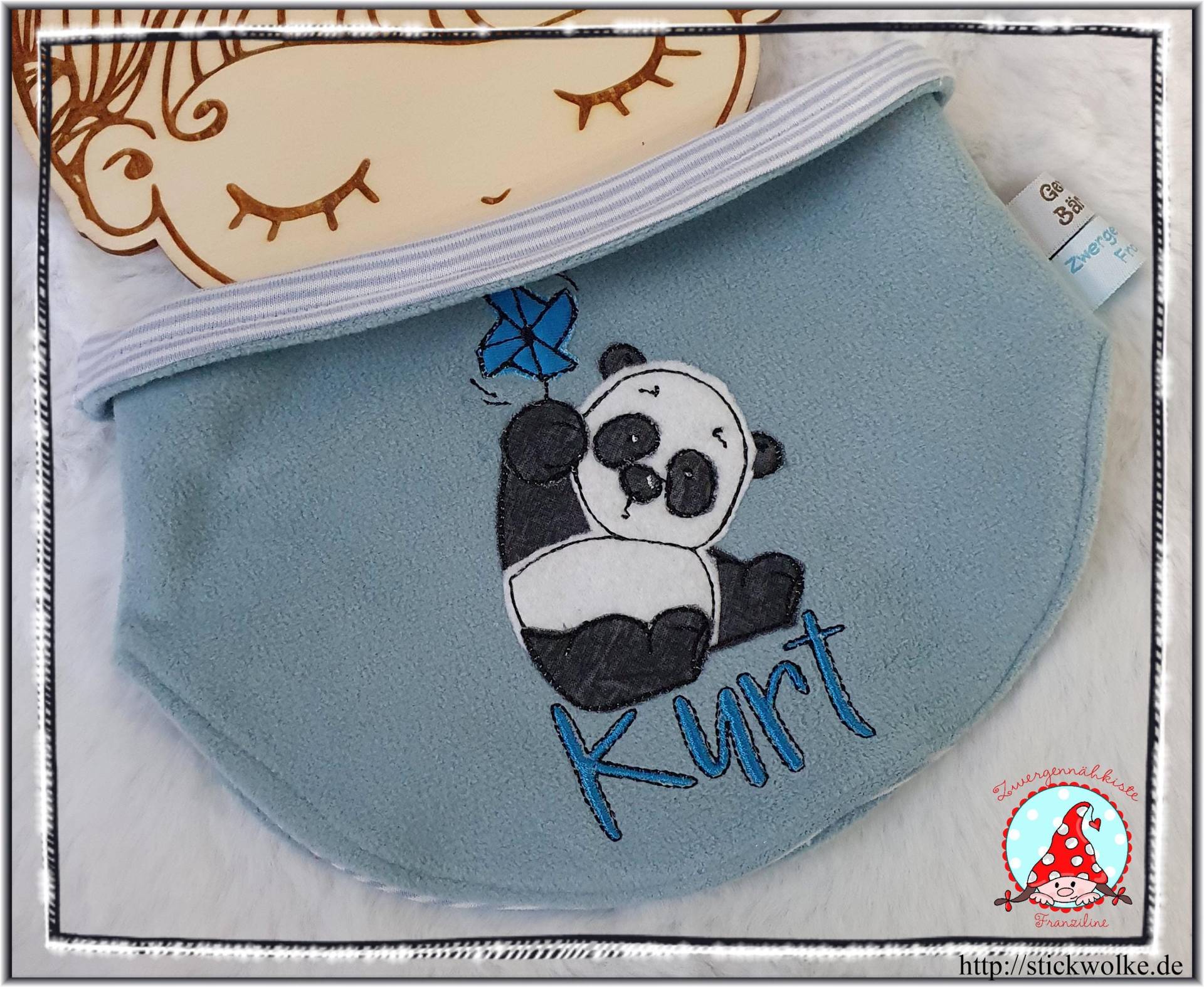 Kinder Halssocke Mit Name & Motiv Loop Schal Schlupfschal Baby Flamingo Panda Elefant Feuerwehr Pferd Halstuch Rundschal von CheyennenShop