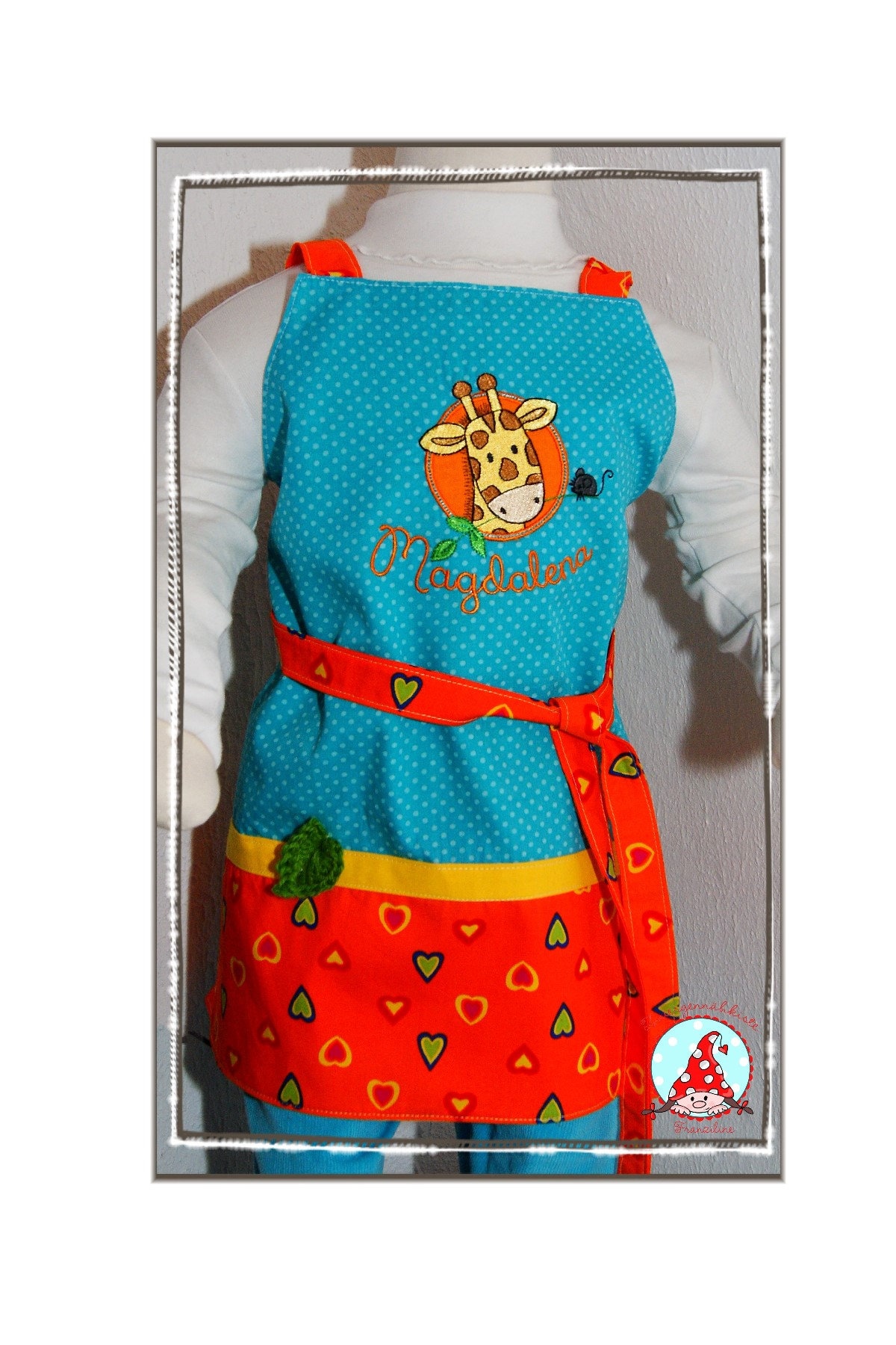 Schürze Mit Namen & Motiv Kinderschürze Kindergarten Schule von CheyennenShop
