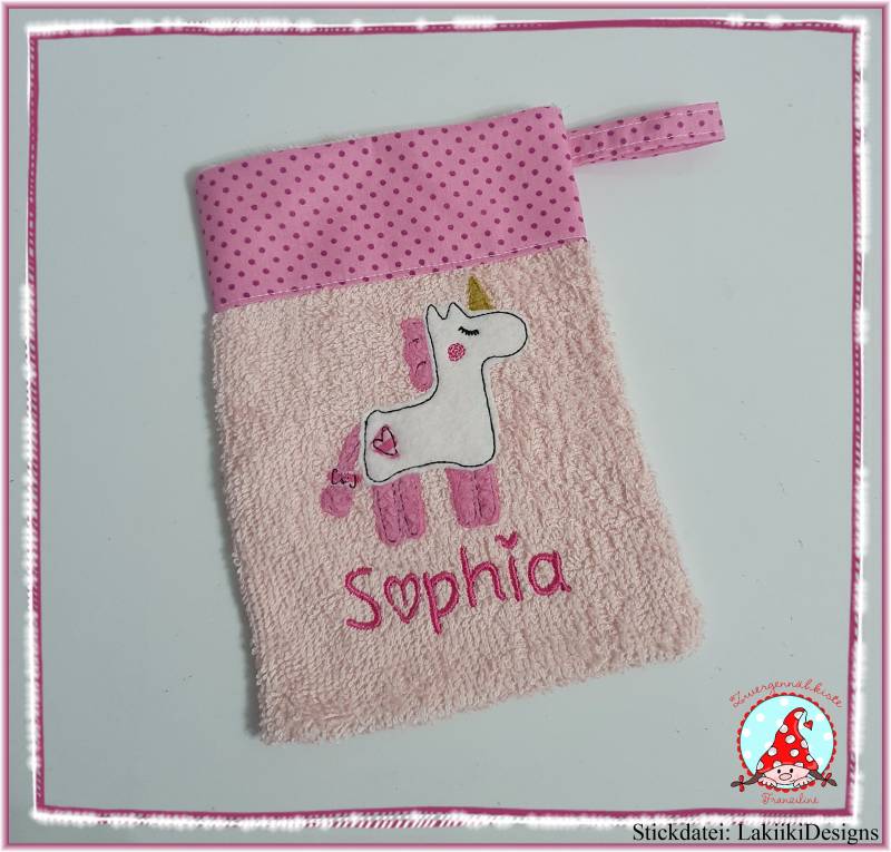 Waschlappen Mit Namen & Wunschmotiv Waschhandschuh von CheyennenShop
