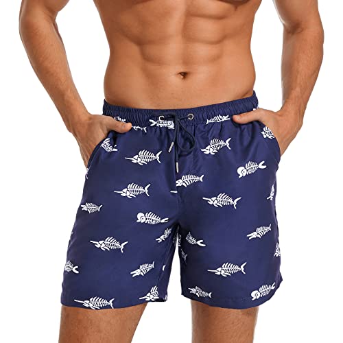 Cheypiwa Badehose Herren Kurz Badeshorts mit Tasche und Verstellbarem Tunnelzug Sommer Schnelltrocknend Trainingshose Herren Strand Shorts Schwimmen Trunks Jungen von Cheypiwa