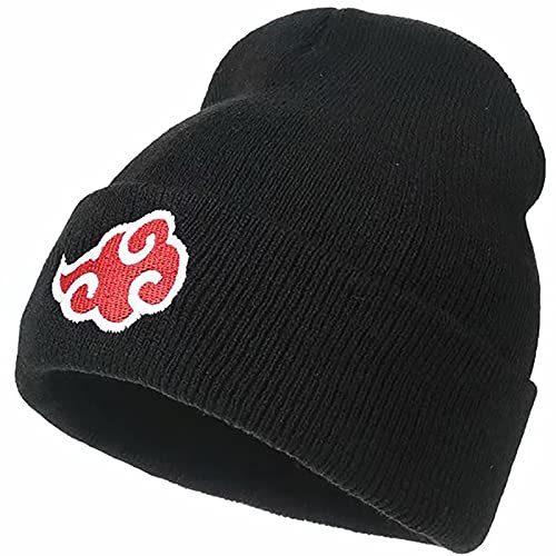 Cheypiwa Beanie Mütze Herren Damen Flexibler Slouch Mützen Unisex Solide Wolken Hat Herbst Winter Gestrickte Warm Kappe (Schwarz-Wolke) von Cheypiwa