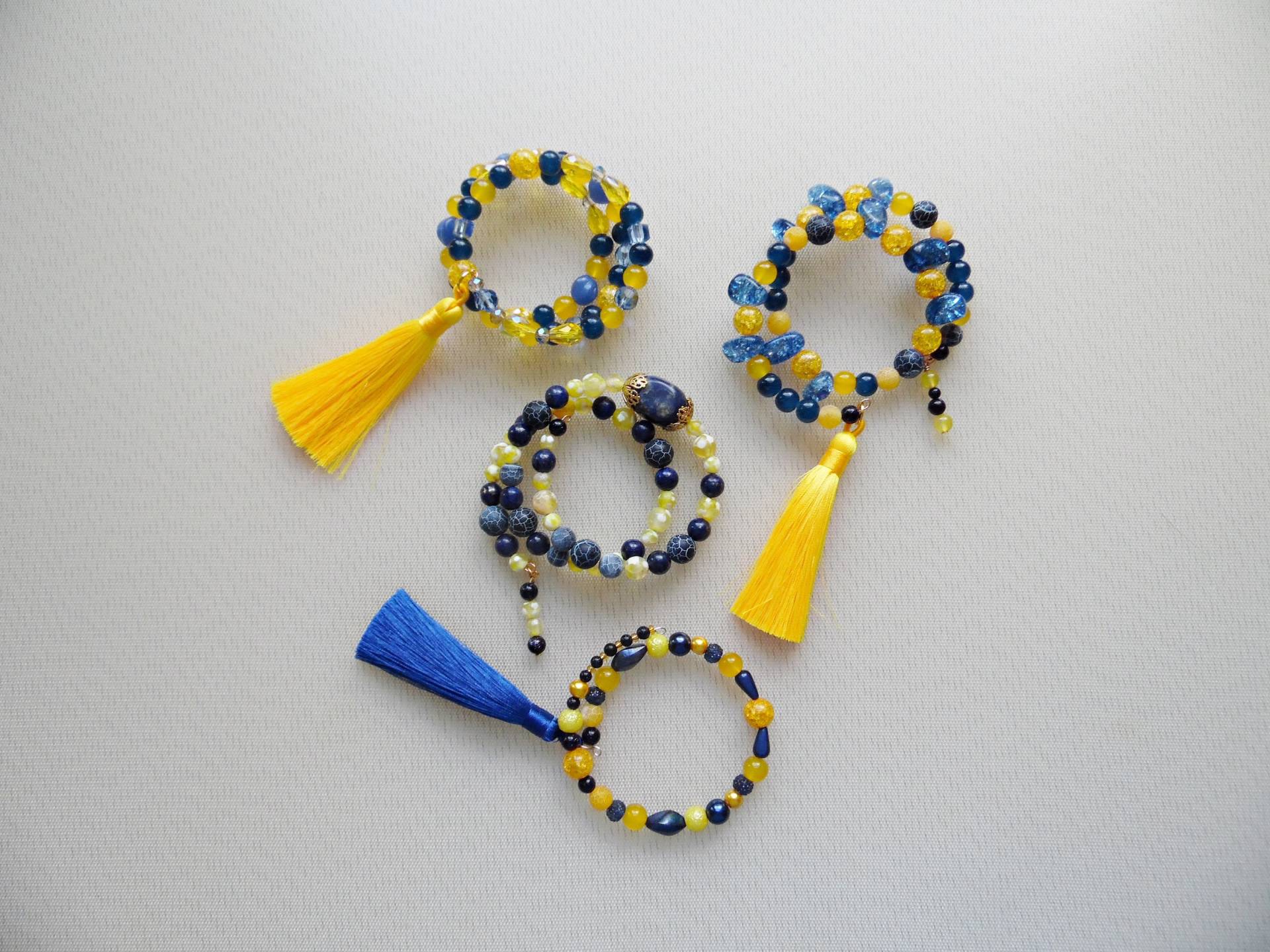 Blau & Gold Armband Wvu + Carmichaels Pa Sportfarben von ChezBoyer