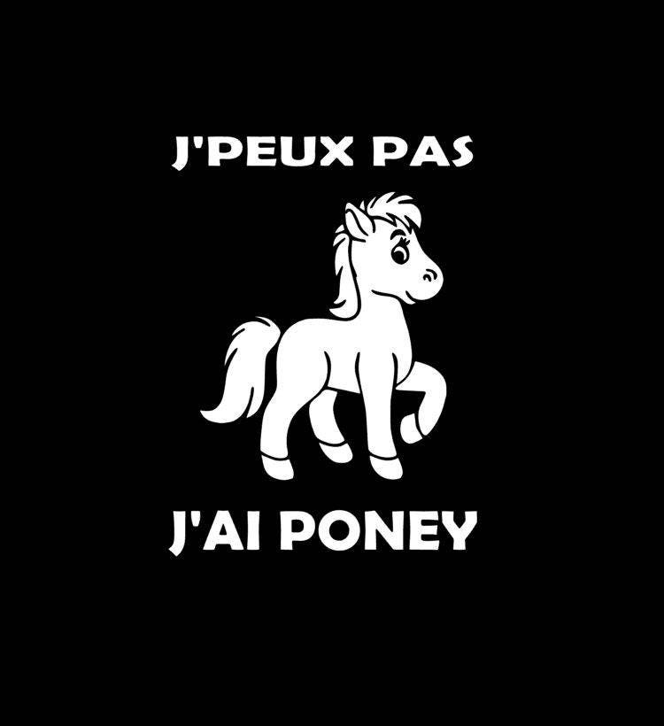 Humorvolles T-Shirt Für Erwachsene „Ich Kann Nicht, Ich Habe Ein Pony" von ChezKana31
