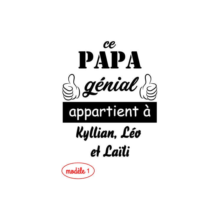 Lustiges T-Shirt Für Erwachsene „Dieser Tolle Papa Gehört ..." von ChezKana31