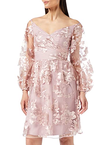 Chi Chi London Damen Kleid Cocktailkleid, Blush, 38 von Chi Chi London