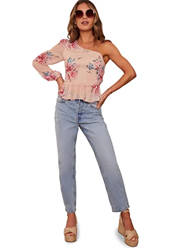 Chi Chi London Damen Langärmeliges Oberteil mit Einer Schulter und Blumenmuster in mehrfarbigem Design Klassisches Hemd, Multi, 34 Chi Chi London Damen Langärmeliges Oberteil mit Einer Schulter und Blumenmuster in mehrfarbigem Design Klassisches Hemd, Multi, 34 von Chi Chi London