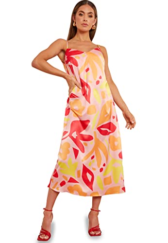 Chi Chi London Damen Midikleid mit Trägern und Blumenmuster, Mehrfarbig Kleid für besondere Anlässe, Multi, 38 Chi Chi London Damen Midikleid mit Trägern und Blumenmuster, Mehrfarbig Kleid für besondere Anlässe, Multi, 38 von Chi Chi London