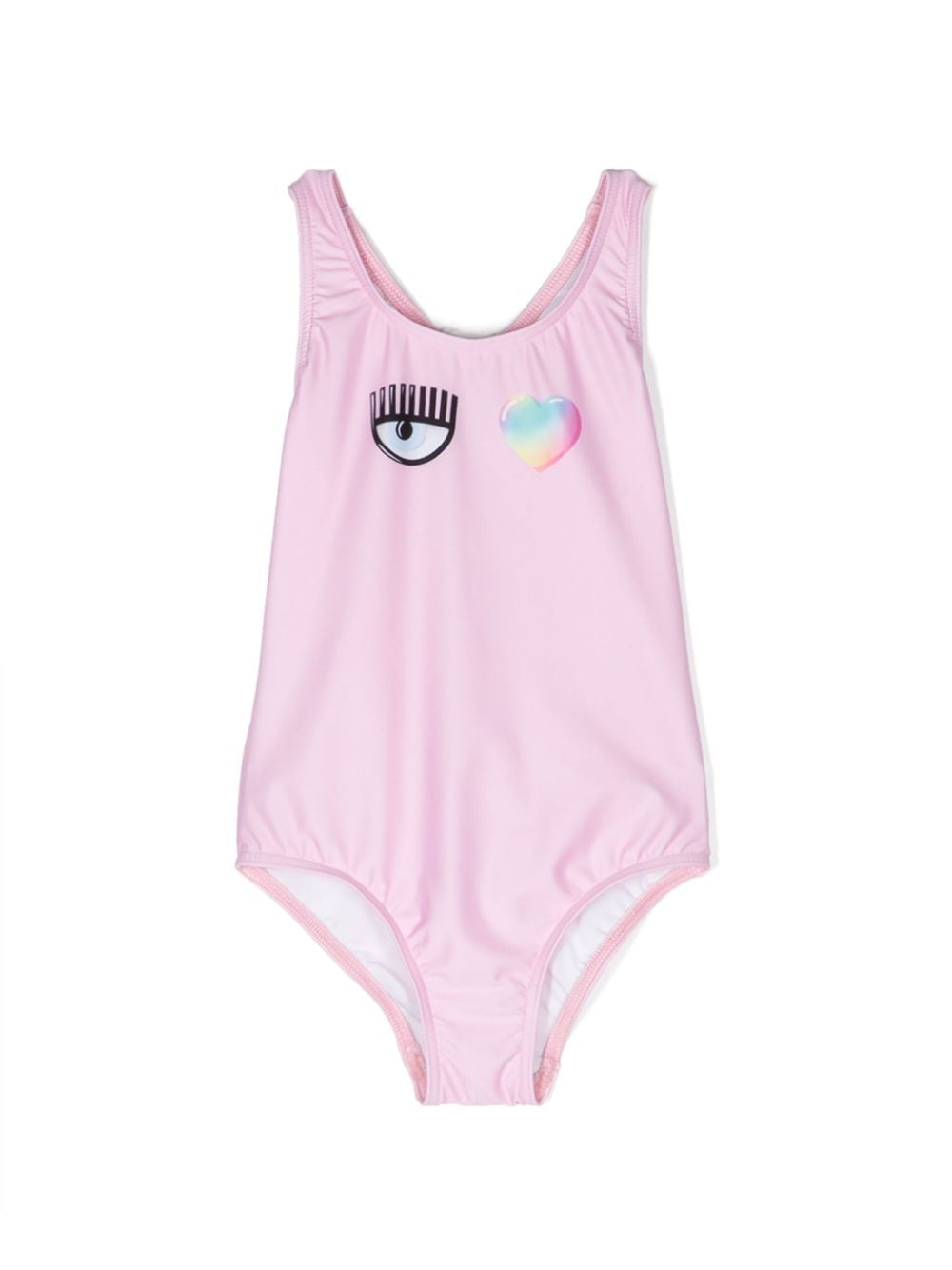 Chiara Ferragni Kids Eye Heart Badeanzug - Rosa von Chiara Ferragni Kids