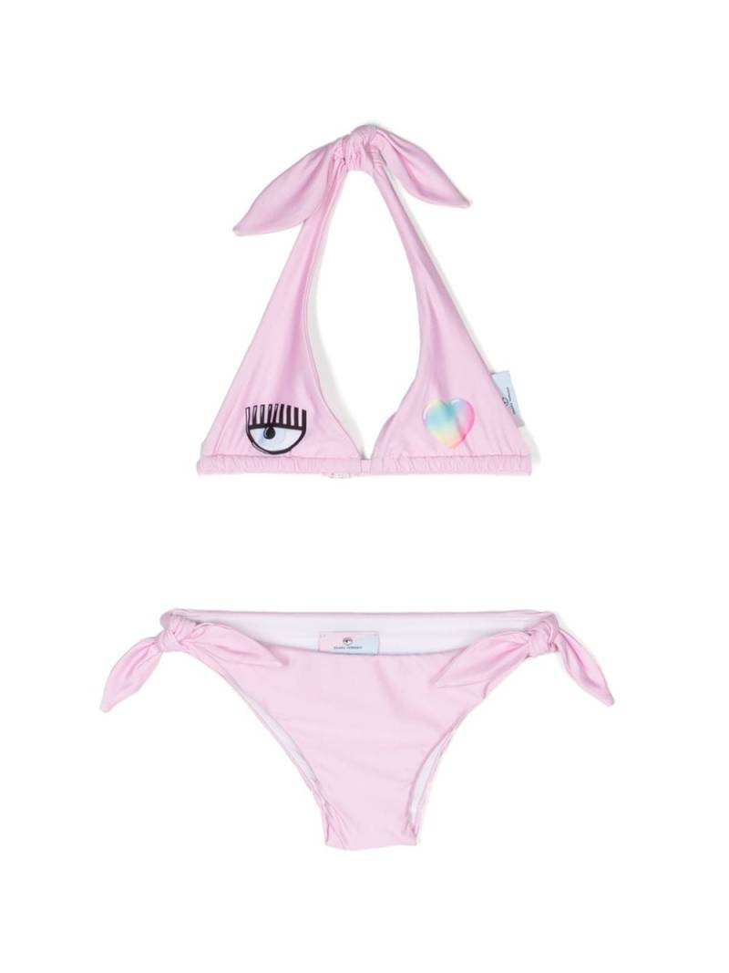 Chiara Ferragni Kids Eye Heart Bikini - Rosa von Chiara Ferragni Kids