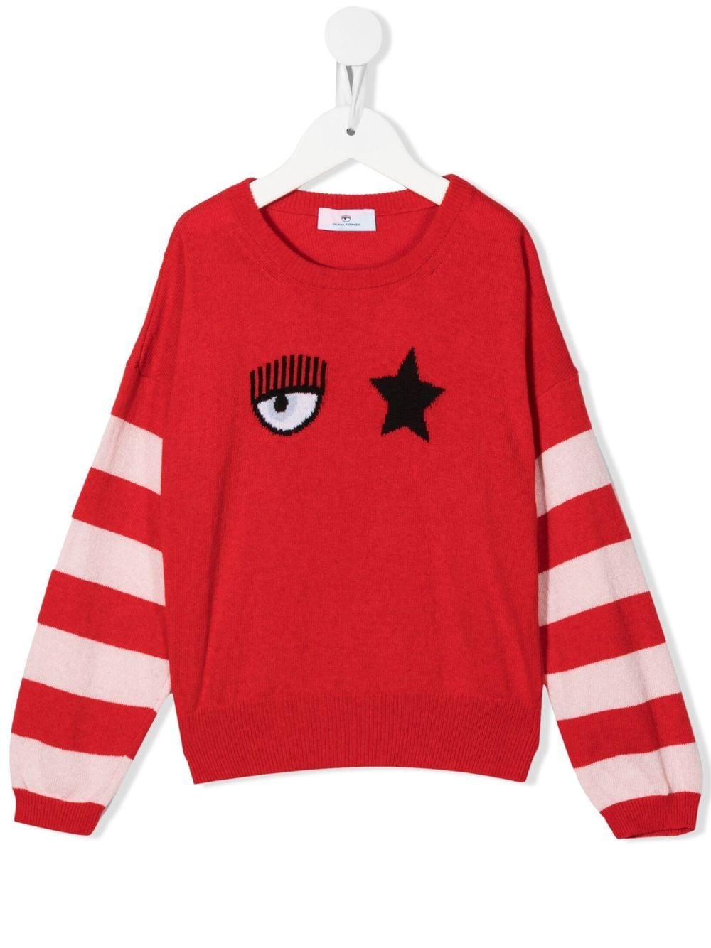 Chiara Ferragni Kids Sweatshirt mit Augen-Print - Rot von Chiara Ferragni Kids