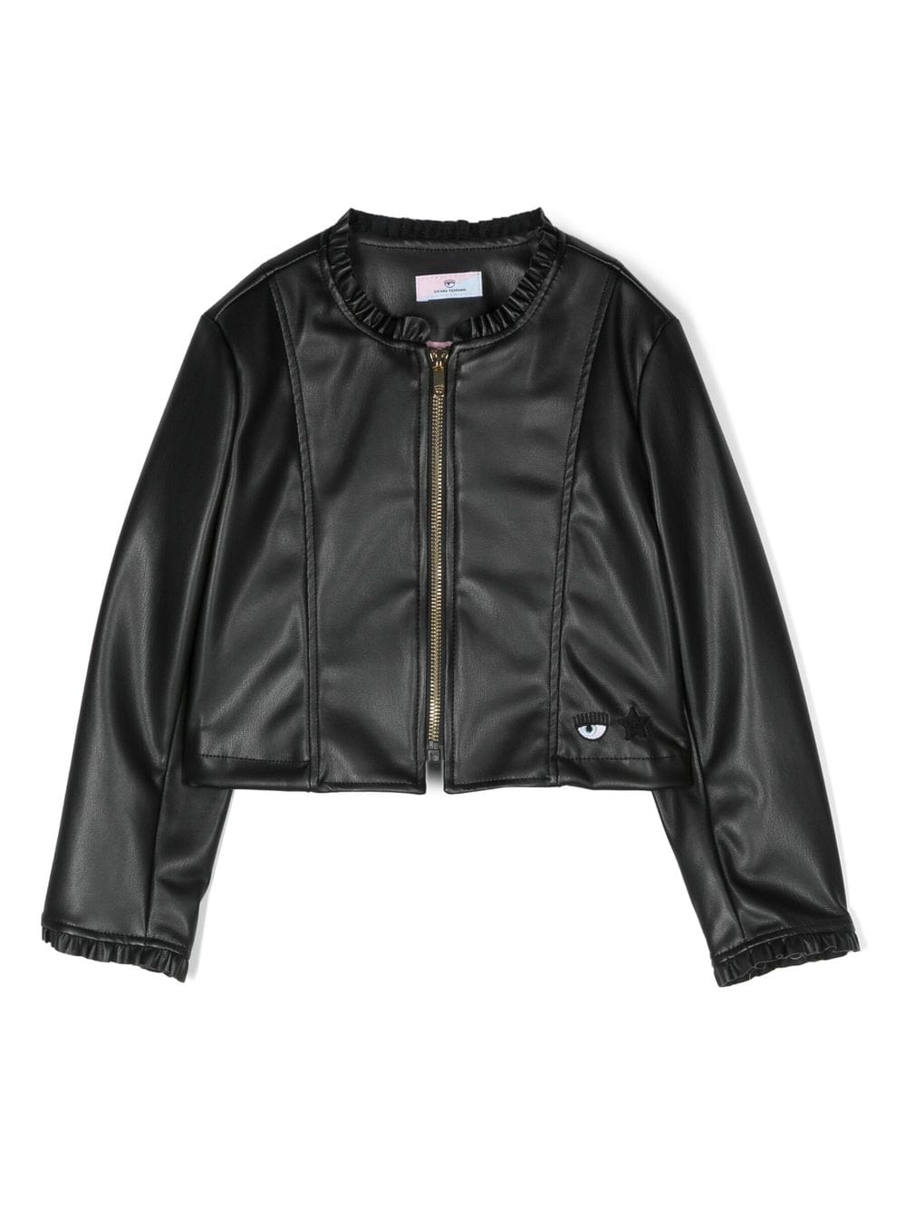 Chiara Ferragni Kids Jacke aus Faux-Leder - Schwarz von Chiara Ferragni Kids