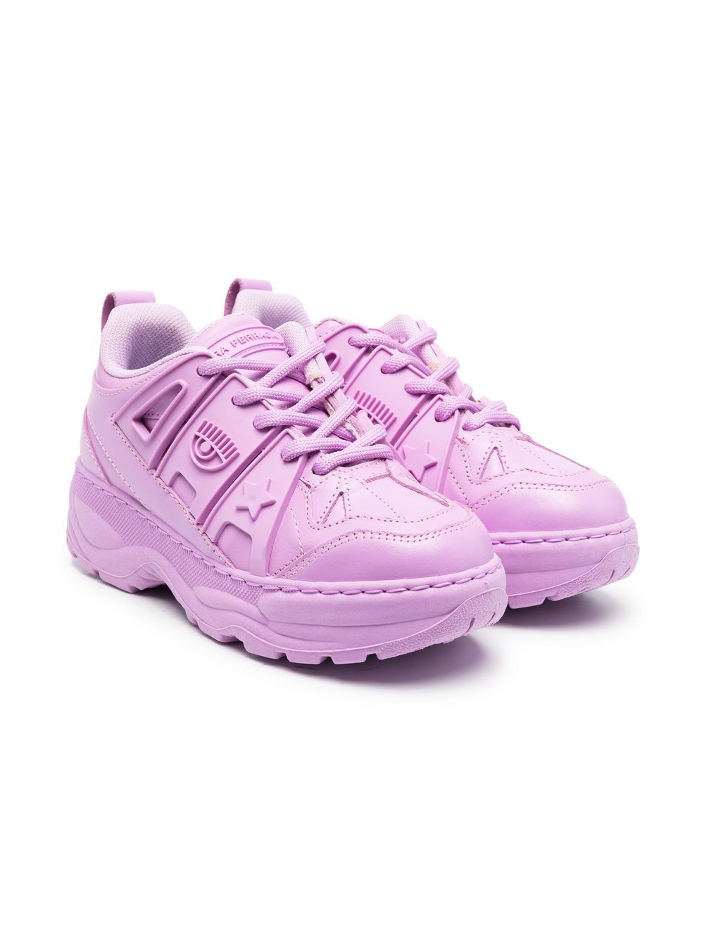 Chiara Ferragni Kids Sneakers mit Eyelike-Motiv - Violett von Chiara Ferragni Kids