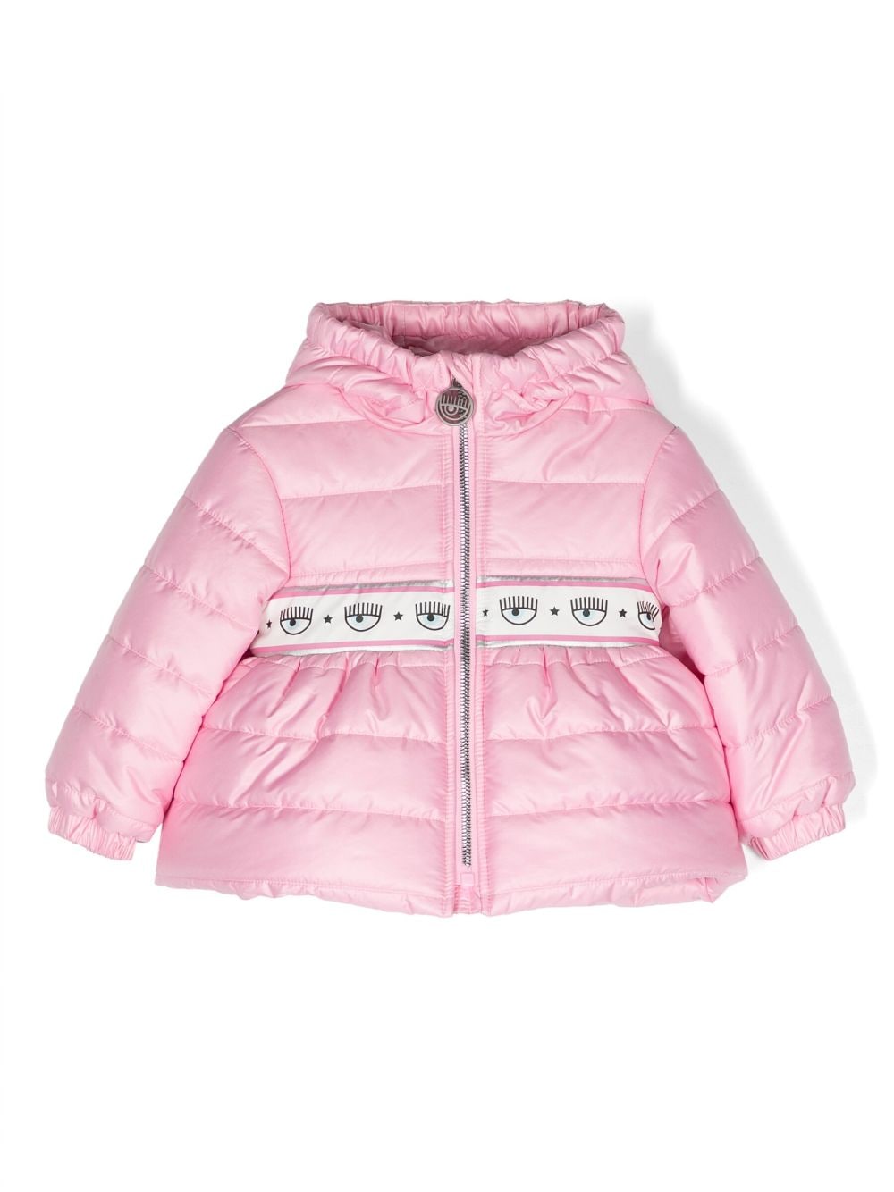 Chiara Ferragni Kids Gefütterte Kapuzenjacke mit Eyelike-Motiv - Rosa von Chiara Ferragni Kids