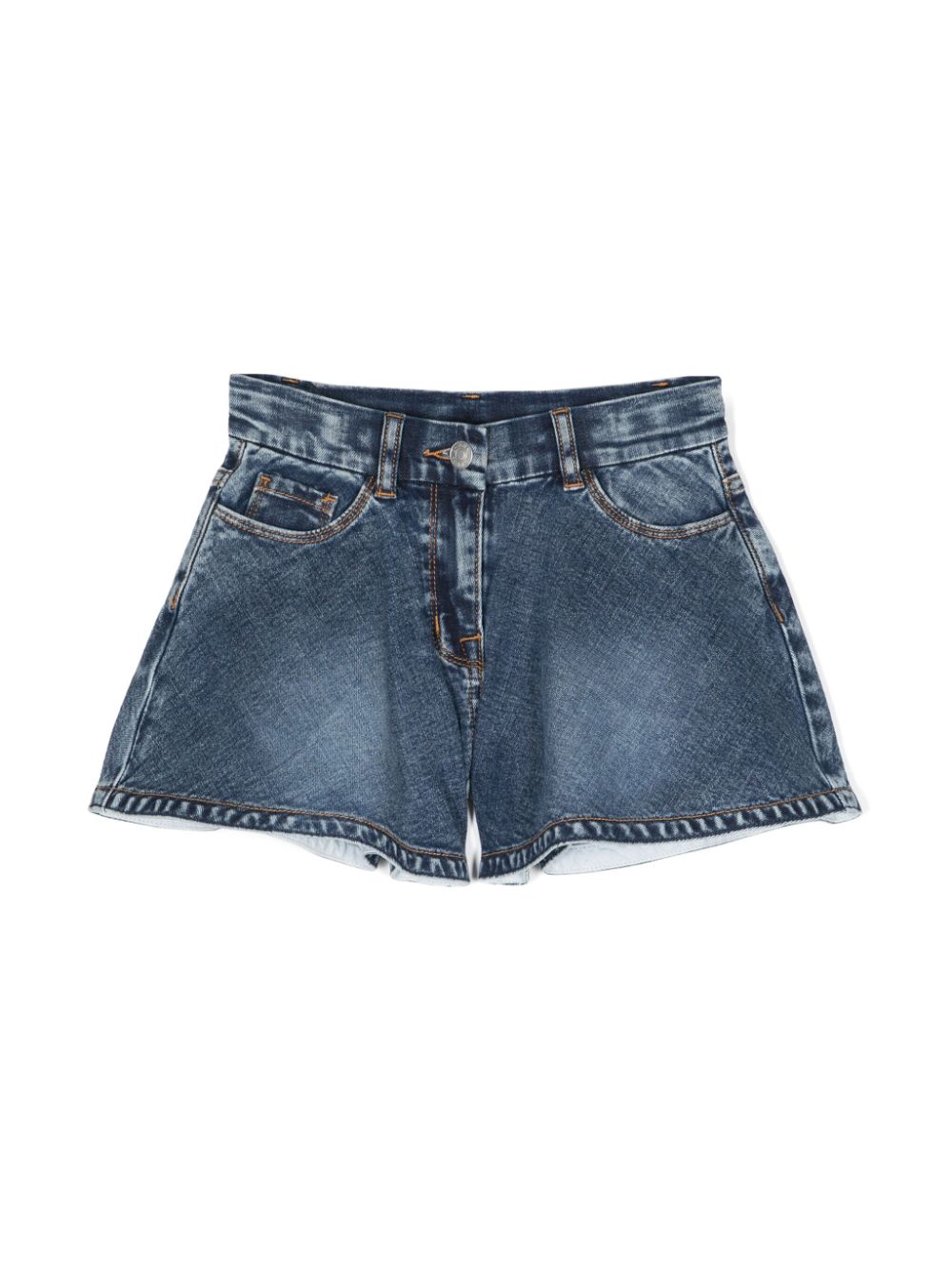 Chiara Ferragni Kids Jeans-Shorts mit Eyelike-Motiv - Blau von Chiara Ferragni Kids