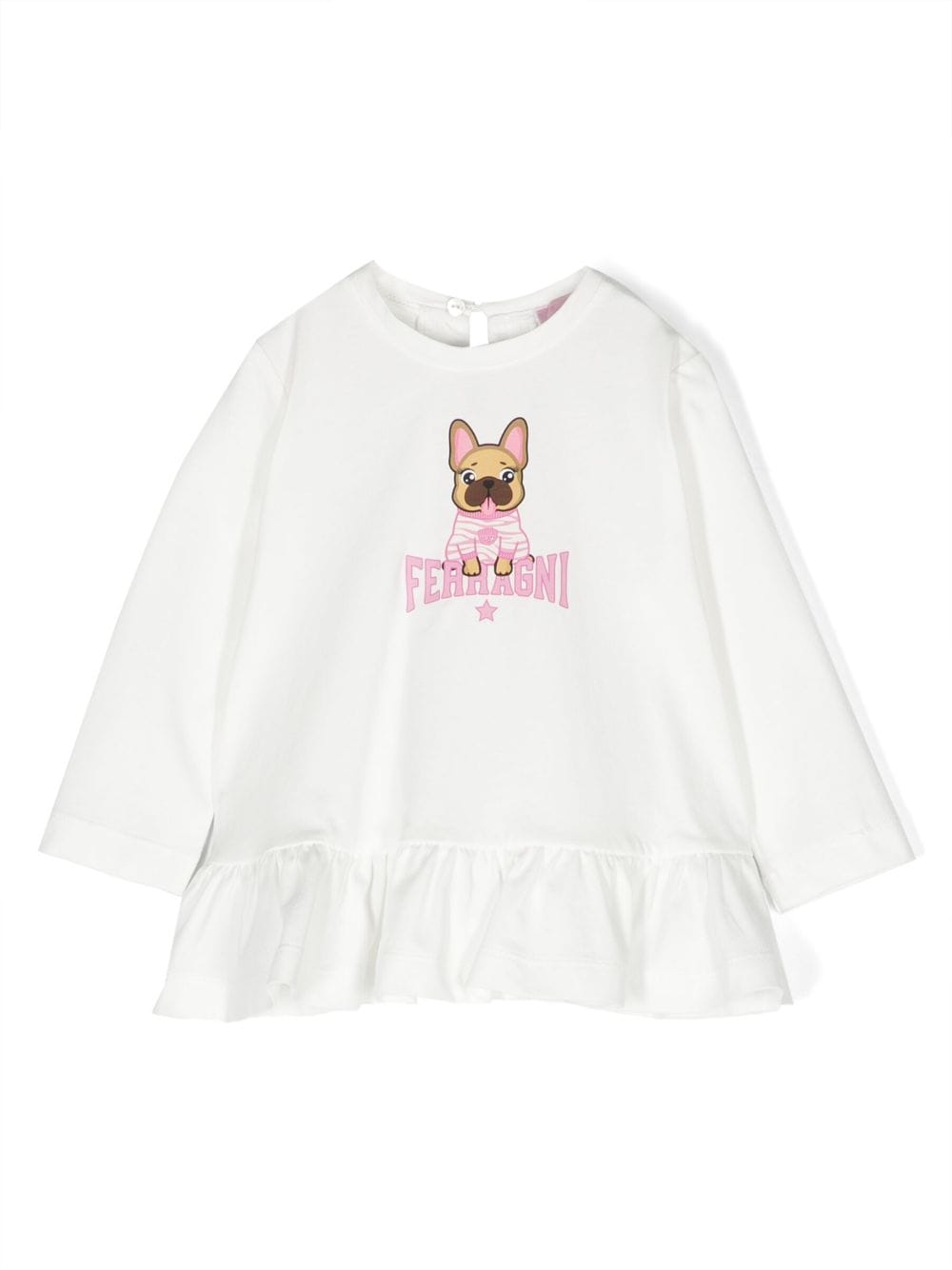 Chiara Ferragni Kids Langarmshirt mit Logo-Print - Weiß von Chiara Ferragni Kids