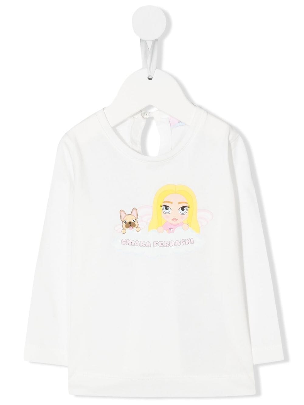 Chiara Ferragni Kids Mascotte Langarmshirt - Weiß von Chiara Ferragni Kids